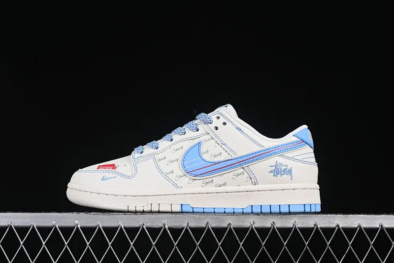 All categories Nk SB Dunk Series Nk SB Dunk Low High-end customized low-top sneakers Nike SB Dunk Low Stusi co-branded double blue line Anniversary high-end customized low-top casual sneakers XS6089-534